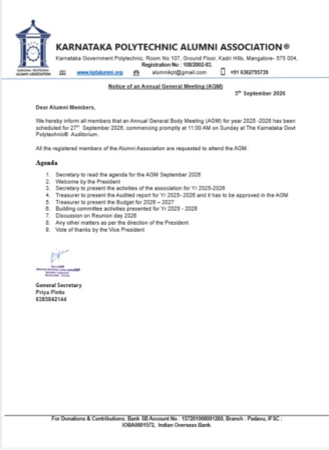 Annual General Body Meeting Sep 2026